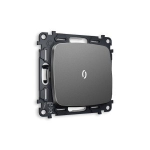MO652015 Комплект механизма 1-кл выключателя с подсветкой 5600K OMEGA Антрацит серый QUANT OP6520, VM101, G14W AMBRELLA VOLT