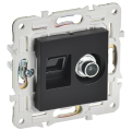 SKANDY Розетка двойная TV+RJ45 кат.6 SK-A15Bl черный IEK