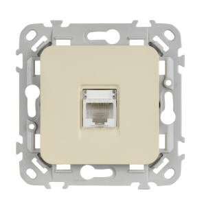 FLITE Розетка компьютерная RJ45 категория 5Е UTP РК5е-1-0-ФлСл сливочный IEK
