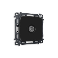 MO813010 Комплект механизма TV розетки оконечной OMEGA Черный матовый 50-870 MHz 1dB QUANT OP8130, VM202 AMBRELLA VOLT