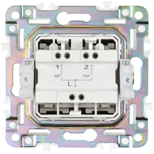 SKANDY Выключатель жалюзи 10А SK-V12N металл никель IEK