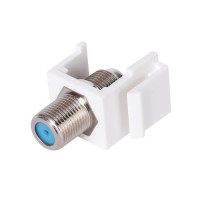 Вставка Keystone с F коннектором (SAT), белый (32555 WT) RIKETT