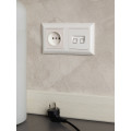 BRITE Розетка компьютерная двойная RJ45 кат.6 РК11-2-БрБ белый IEK