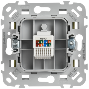 FLITE Розетка 2-местная компьютерная RJ45 категория 6 UTP РК6-2-0-ФлО оливковый IEK