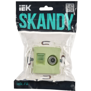 SKANDY Розетка двойная TV+RJ45 кат.6 SK-A15G мятный IEK