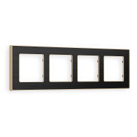 AF580544 Рамка ALFA Arctic Черный Стекло органическоеШампань 4-ая AMBRELLA VOLT