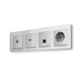 AF330404 Рамка ALFA Platos Серебро Стекло органическое 4-ая AMBRELLA VOLT