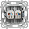 FLITE Розетка 2-местная компьютерная RJ45 категория 6 UTP РК6-2-0-ФлБ белый IEK
