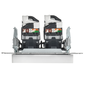 BRITE Розетка компьютерная двойная кат.5E RJ45 РК10-2-БрАБ арктический белый IEK