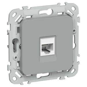 FLITE Розетка компьютерная RJ45 категория 6 UTP РК6-1-0-ФлС серый IEK