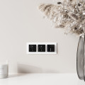 W1171748/ Розетка с заземлением, шторками и USB тип A+C (черный акрил)