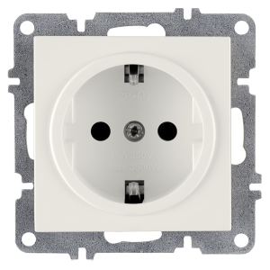 Arvia Electric, L/K Механизм, Розетка с заземлением, (белый)