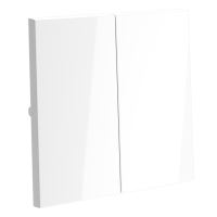 Клавиши для выключателя/переключателя двухклавишного, S70 (белый глянцевый)