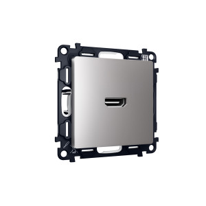 MA514010 Комплект механизма розетки HDMI 2.0 ALFA Сталь матовый 40V/500mA 2.0GHz 5-18Gbit/s QUANT (AP5140, VM222) AMBRELLA VOLT
