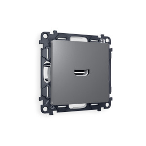 MA664010 Комплект механизма розетки HDMI 2.0 ALFA Антрацит серый 40V500mA 2.0GHz 5-18Gbits QUANT AP6640, VM222 AMBRELLA VOLT