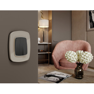 OF350603 Рамка OMEGA Radian Серо-бежевый Стекло закаленное натуральное 3-ая AMBRELLA VOLT