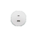 OSEN Розетка TC+ USB разъем белая искра матовая  