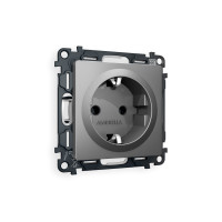 MA656010 Комплект механизма электрической розетки ALFA Антрацит серый с/з на винтовых зажимах QUANT (AP6560, VM141) AMBRELLA VOLT
