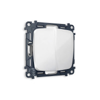 MO103030 Комплект механизма 2-клавишного перекрестного выключателя 10A-250V OMEGA Белый глянец QUANT OP1030, VM125 AMBRELLA VOLT