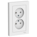 ATLASDESIGN РОЗЕТКА двойная без заземления, 16А, в сборе, ЛОТОС ATN001320