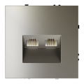 Розетка компьютерная встраиваемая VOLTUM S70 двойная RJ45RJ45 кат.6, шелк