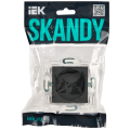 SKANDY Розетка без заземления с защитными шторками 10А SK-R01G графит IEK