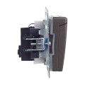 BRITE Розетка 1-местная с заземлением с защитными шторками и крышкой 16А IP44 РСбш10-3-44-БрТБ темная бронза IEK
