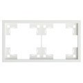 Двухместная рамка RIKETT Standart, белый сатин 35820 MW