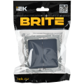 BRITE Выключатель 2-клавишный перекрестный 10А ВС10-2-3-БрМ маренго IEK