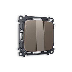 MO635010 Комплект механизма 3-кл выключателя OMEGA Темная бронза матовый QUANT OP6350, VM133 AMBRELLA VOLT