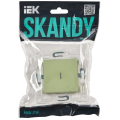 SKANDY Выключатель 1-клавишный с индикацией 10А SK-V07G мятный IEK