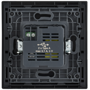 FORTE&PIANO Розетка USB A+A 3,1А FP749M металл никель IEK