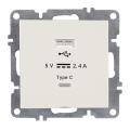 Arvia Electric, L/K Механизм, Розетка USB + Type C, (белый)