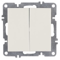 Arvia Electric, L/K Механизм, Выключатель двухклавишный, (белый)