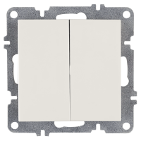 Arvia Electric, L/K Механизм, Выключатель двухклавишный, (белый)