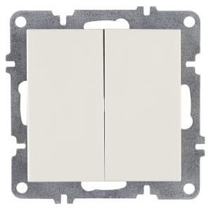 Arvia Electric, L/K Механизм, Выключатель двухклавишный, (белый)