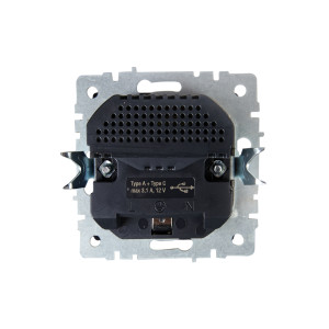 BRITE Розетка 1-местная с заземлением с защитными шторками 16А с USB AC 18Вт РЮш11-1-БрТБ темная бронза IEK