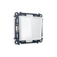 MA123020 Комплект механизма 2-кл проходного выключателя ALFA Белый матовый QUANT AP1230, VM120 AMBRELLA VOLT