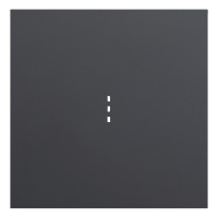 Клавиша одноклавишного выключателя с подсветкой, черный сатин (35602 MB)