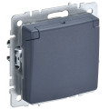 IEK BRITE BASE Маренго Розетка 1-м сз с защ. штор и крыш 16А IP44 РСбш10-3-44-БрМ