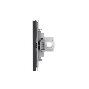 Компьютерная розетка RJ-45 без шторки, кат.5е двойная, KANT, черный уголь