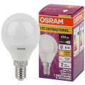 Лампа светодиодная LED Antibacterial P 5.5Вт шар матовая 2700К тепл. бел. E14 470лм 220-240В угол пучка 200град. бактерицидн. покрыт. (замена 50Вт) OSRAM 4058075561571