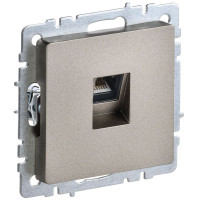 Розетка компьютерная СП RJ45 кат.5E BRITE РК10-БрШ механизм шампань IEK BR-K10-1-K37