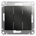 GLOSSA 3-клавишный ВЫКЛЮЧАТЕЛЬ, сх.1+1+1, 10АХ, механизм, АНТРАЦИТ GSL000731