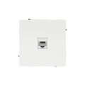 Компьютерная розетка RJ-45 без шторки, кат.6А одинарная,KANT, белая магнолия