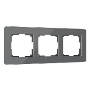W0032440/ Рамка на 3 поста Elite (графит, стекло)