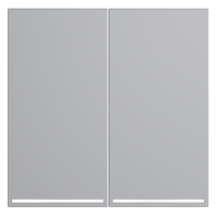 Клавиши для выключателяпереключателя двухклавишного с подсветкой, S70 серый