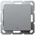 Jasmart G Алюминий Выключатель 1-кл проходной с подсветкой 10A 250V~