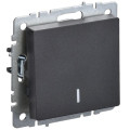 Выключатель 1-кл. СП BRITE ВС10-1-1-БрЧ 10А с индик. механизм черн. IEK BR-V10-1-10-K02