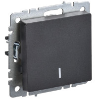 Выключатель 1-кл. СП BRITE ВС10-1-1-БрЧ 10А с индик. механизм черн. IEK BR-V10-1-10-K02